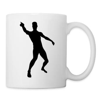Mann Körper Silhouette Vektor-Design - Tasse - Weiß - Rechts