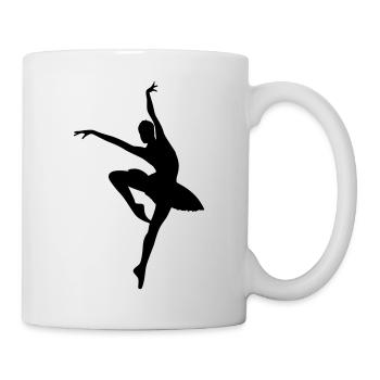 Vektor Ballett Tänzer Silhouette - Tasse - Weiß - Rechts