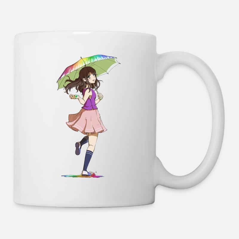 Rainbow Manga Girl 2 - Mug blanc - blanc