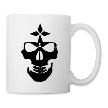 breizh pirate skull skull Breton ermine - Mug - white - Right