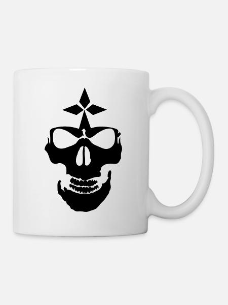 Breizh piraten todes kopf krass hermine bretonisch - Tasse - Weiß