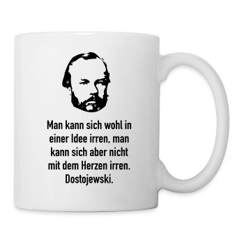 Dostojewski: Man kann sich wohl in einer Idee i.. - Tasse - Weiß - Rechts