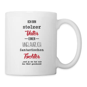 Vater Tochter - Tasse - Weiß - Rechts