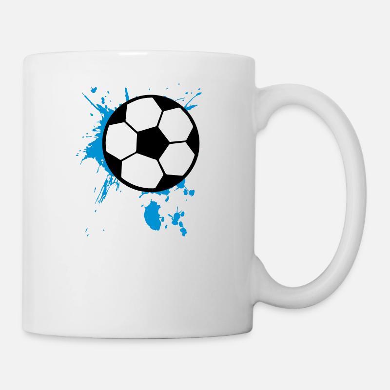 Fußball Splash 3c - Tasse - Weiß