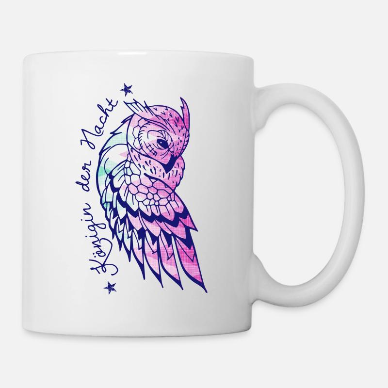 Eule Königin der Nacht 1 - Tasse - Weiß