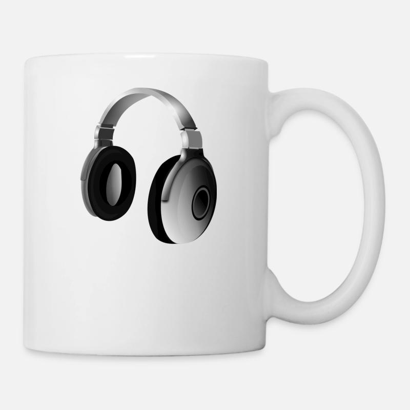 Kopfhörer - Tasse - Weiß