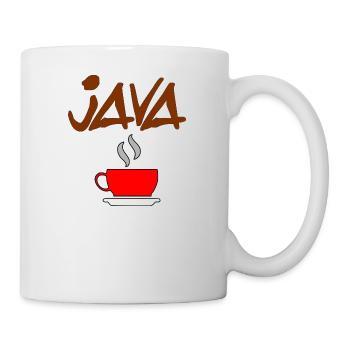 café java - Mug blanc - blanc - Droite