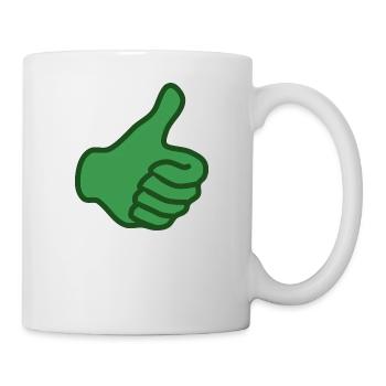 pouce vert - Mug blanc - blanc - Droite
