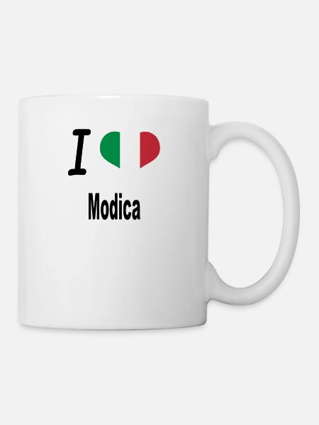 J'aime l'Italie Accueil Modica - Mug blanc - blanc