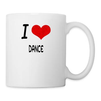 I Love Hobby Present bday DANCE - Tasse - Weiß - Rechts