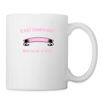 Monitrice de ski - Mug blanc - blanc - Droite