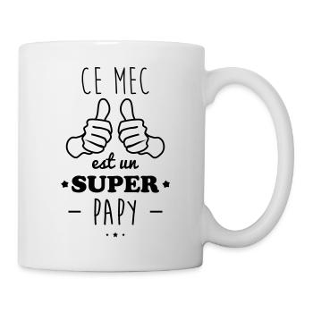 Ce mec est un super papy,cadeau grand-père,papi - Mug blanc - blanc - Droite