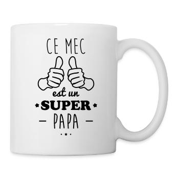 Ce mec est un super papa,cadeau père - Mug blanc - blanc - Droite