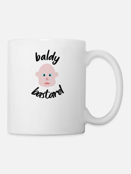 baldy Bastard - Tasse - Weiß