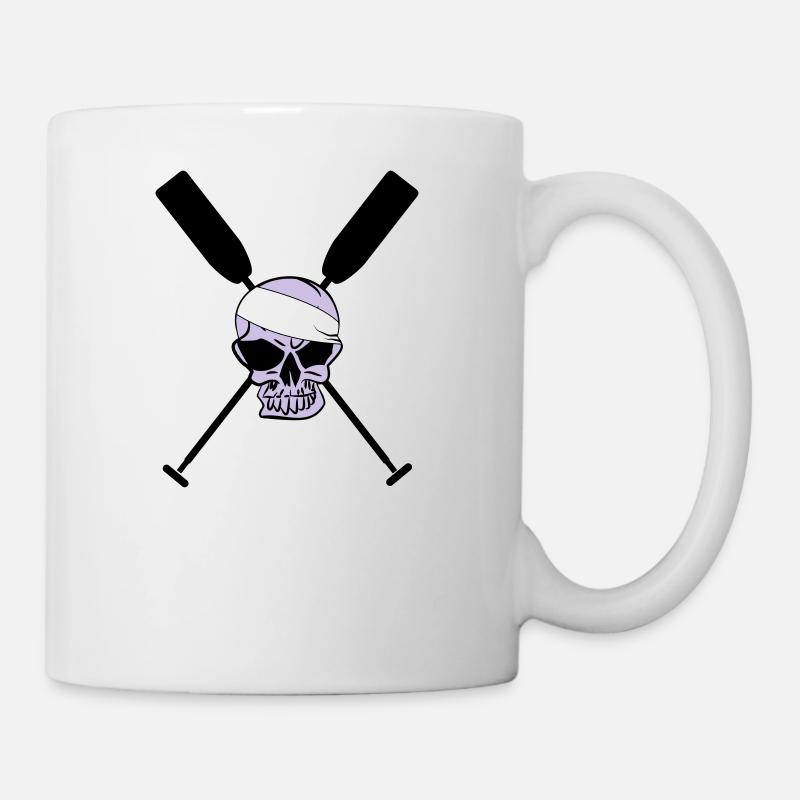 Totenkopf Paddel Ruder Kanu Drachenboot - Tasse - Weiß