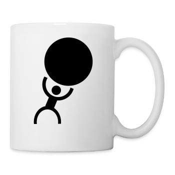 Strong man | Bodybuilding | Bodybuilders Weights - Mug - white - Right