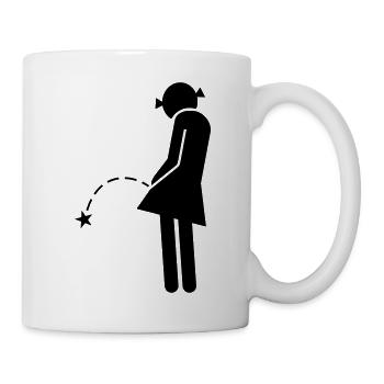 Piss - Tasse - Weiß - Rechts