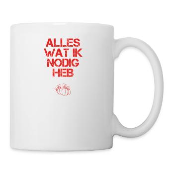 presentje wat ik nodig bowling bowler kegeln - Tasse - Weiß - Rechts