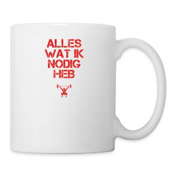 presentje wat ik nodig cross fitness - Tasse - Weiß - Rechts