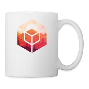 Coucher de soleil dans le cube - Mug blanc - blanc - Droite