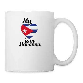 my heart in havanna kuba cuban cuba kubanerin - Tasse - Weiß - Rechts