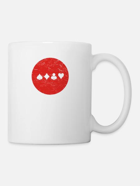 Geschenk poker pokern - Tasse - Weiß