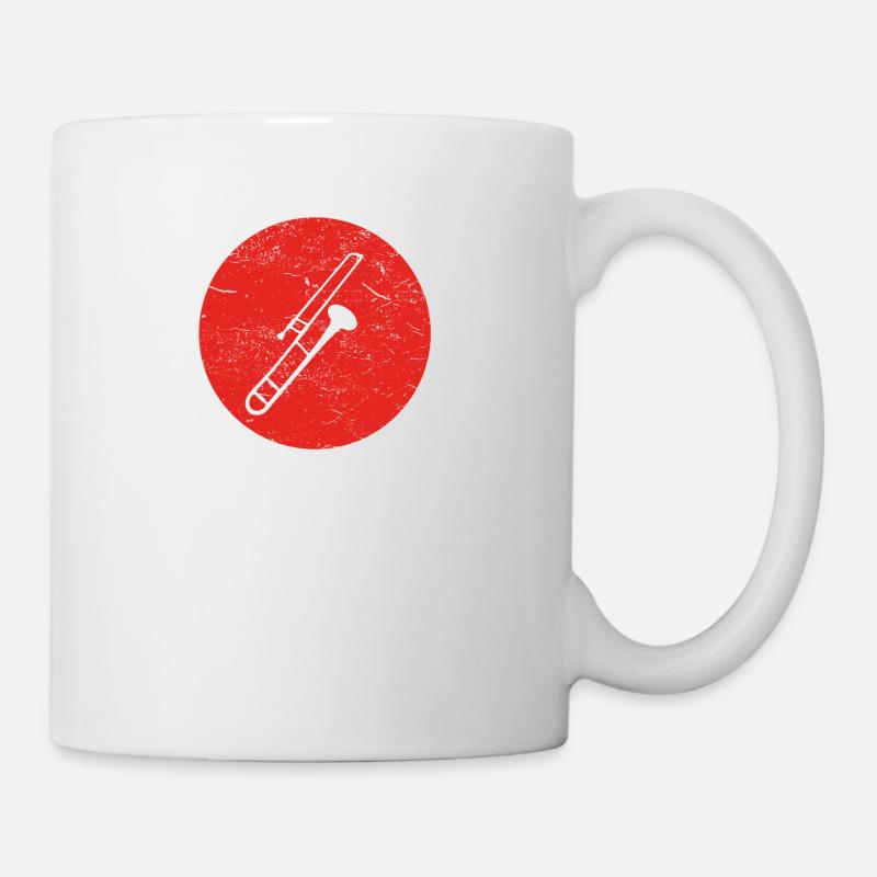 trombone cadeau trombone trompette - Mug blanc - blanc