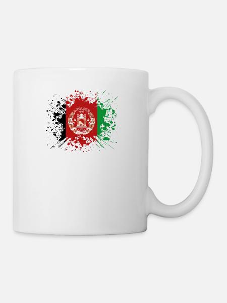 racines pays d'origine racines amour Afghanistan png - Mug blanc - blanc