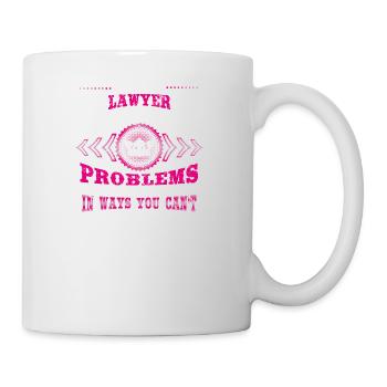 bday gift i am woman wife LAWYER - Tasse - Weiß - Rechts