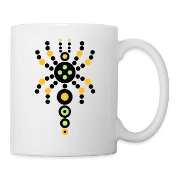 Schmetterling Raupe Amulett / VEKTOR Halskette - Tasse - Weiß - Rechts