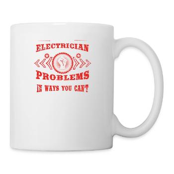 gift solve problems know ELECTRICIAN 1 - Tasse - Weiß - Rechts