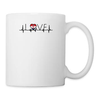 home roots heart love home Croatia - Mug - white - Right