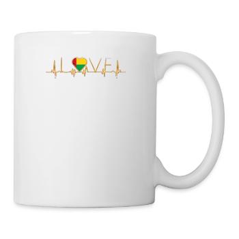 home roots heimat love heart from Guinea Bissau - Mug - white - Right