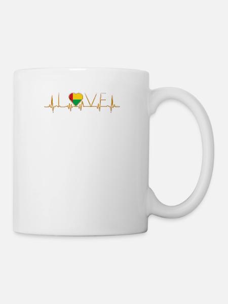 home roots heimat love heart from Guinea Bissau - Mug - white