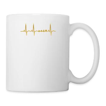 evolution ekg heartbeat poker poker - Mug - white - Right
