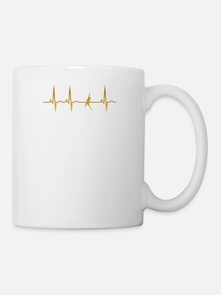 le beach-volley de rythme cardiaque évolution EKG - Mug blanc - blanc