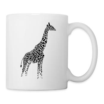 giraffe afrika serengeti camelopard safari zoo - Mug - white - Right