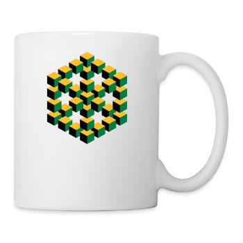 Figure impossible imagination géométrie cube Escher - Mug blanc - blanc - Droite