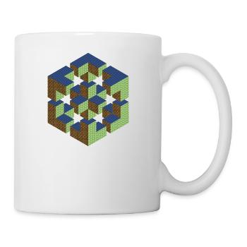 Figure impossible imagination géométrie cube Escher - Mug blanc - blanc - Droite