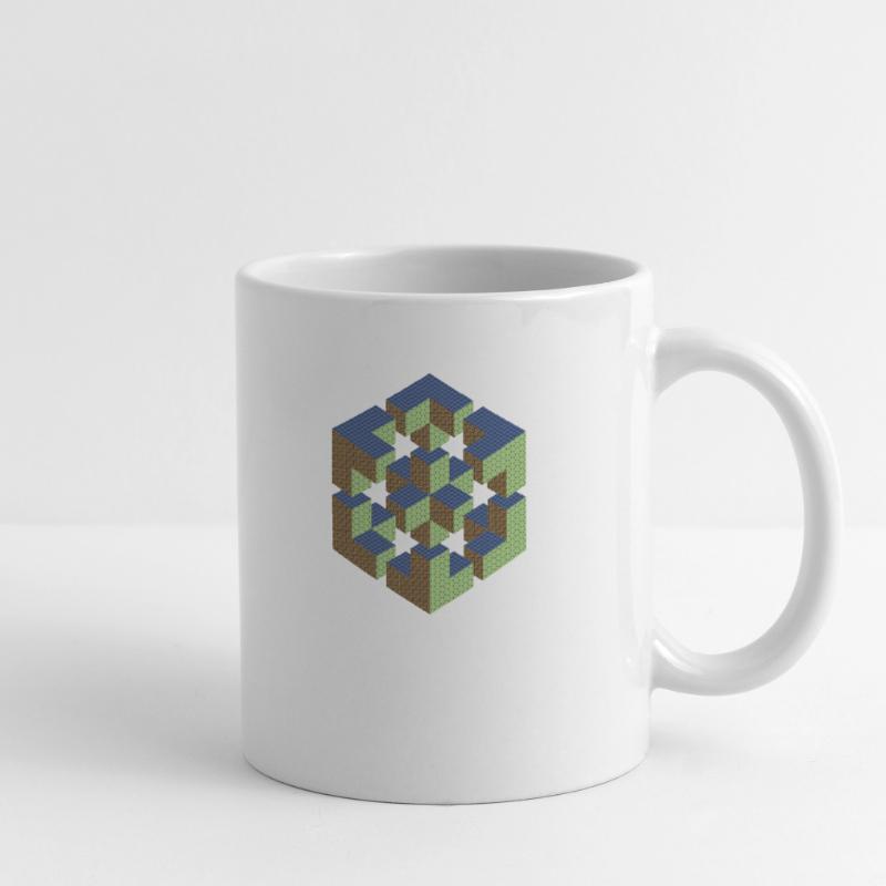 Figure impossible imagination géométrie cube Escher Mug blanc