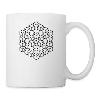 Figure impossible imagination géométrie cube Escher - Mug blanc - blanc - Droite