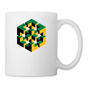 Figure impossible imagination géométrie cube Escher - Mug blanc - blanc - Droite