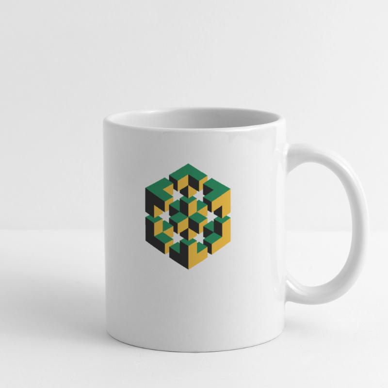 Figure impossible imagination géométrie cube Escher Mug blanc