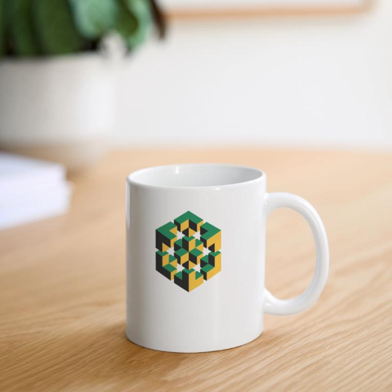 Figure impossible imagination géométrie cube Escher Mug blanc