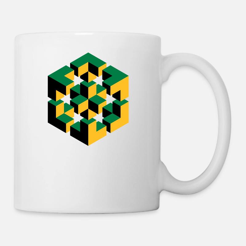 Figure impossible imagination géométrie cube Escher - Mug blanc - blanc