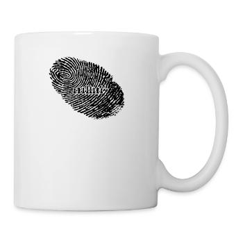 fingerabdruck dns dna geschenk schach koenig - Tasse - Weiß - Rechts