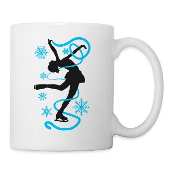 Eiskunstlauf Schlittschuhlauf Eis Figuren Tanz - Tasse - Weiß - Rechts