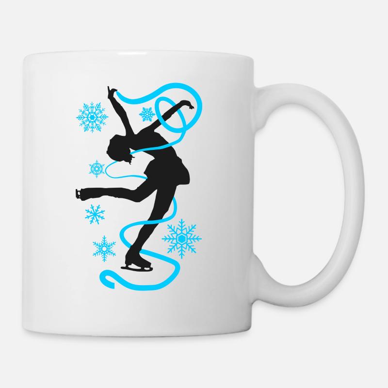 Eiskunstlauf Schlittschuhlauf Eis Figuren Tanz - Tasse - Weiß