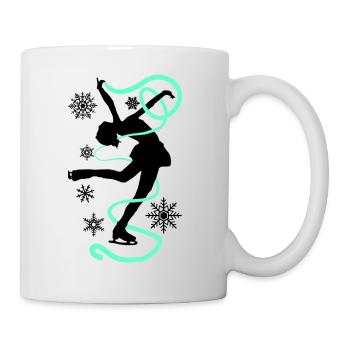 Eiskunstlauf Schlittschuhlauf Eis Figuren Tanz - Tasse - Weiß - Rechts