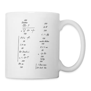Aufschrieb - Tasse - Weiß - Rechts